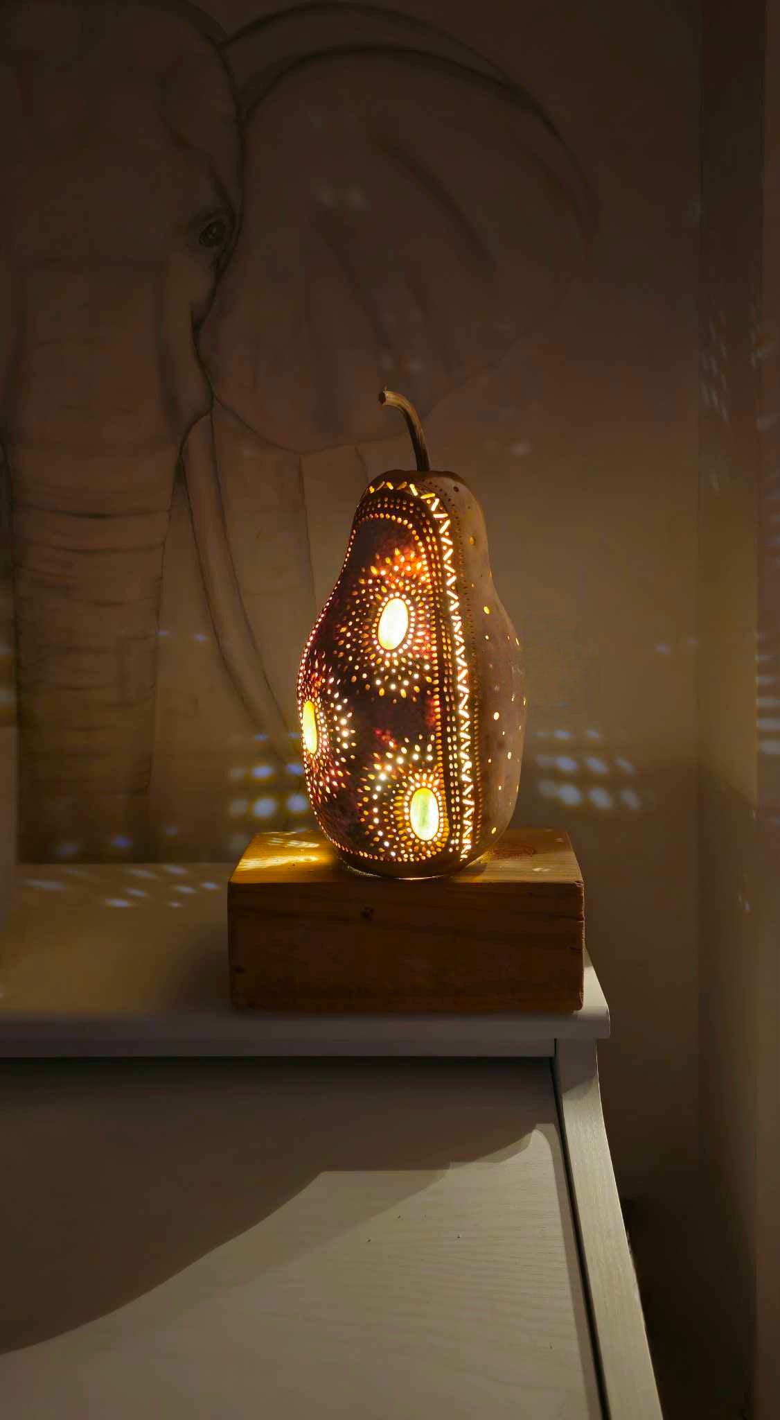 Akvamarin Kalebasslampe