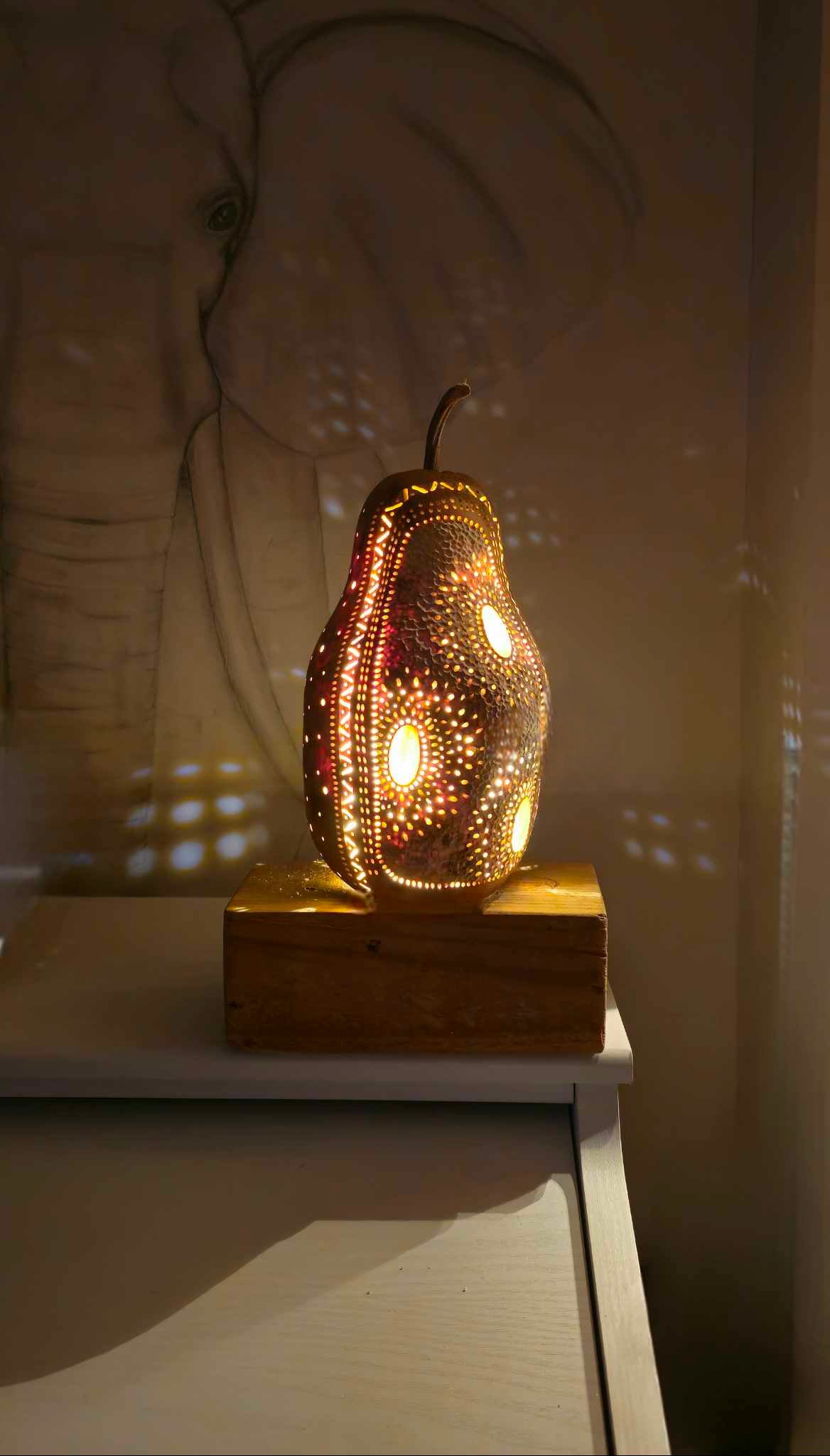 Akvamarin Kalebasslampe