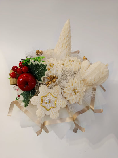 Klassisk Julelysbukett