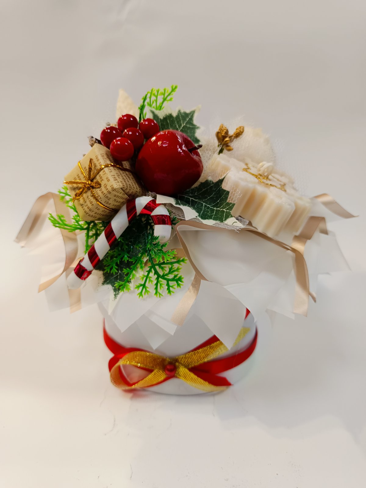 Klassisk Julelysbukett