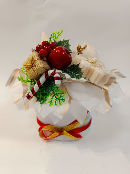 Klassisk Julelysbukett